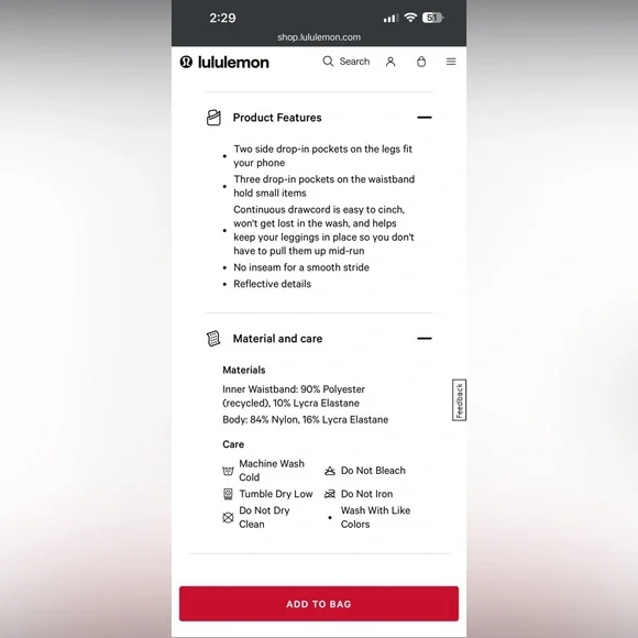 Lululemon Fast and Free High-Rise NWT - Picture 11 of 12